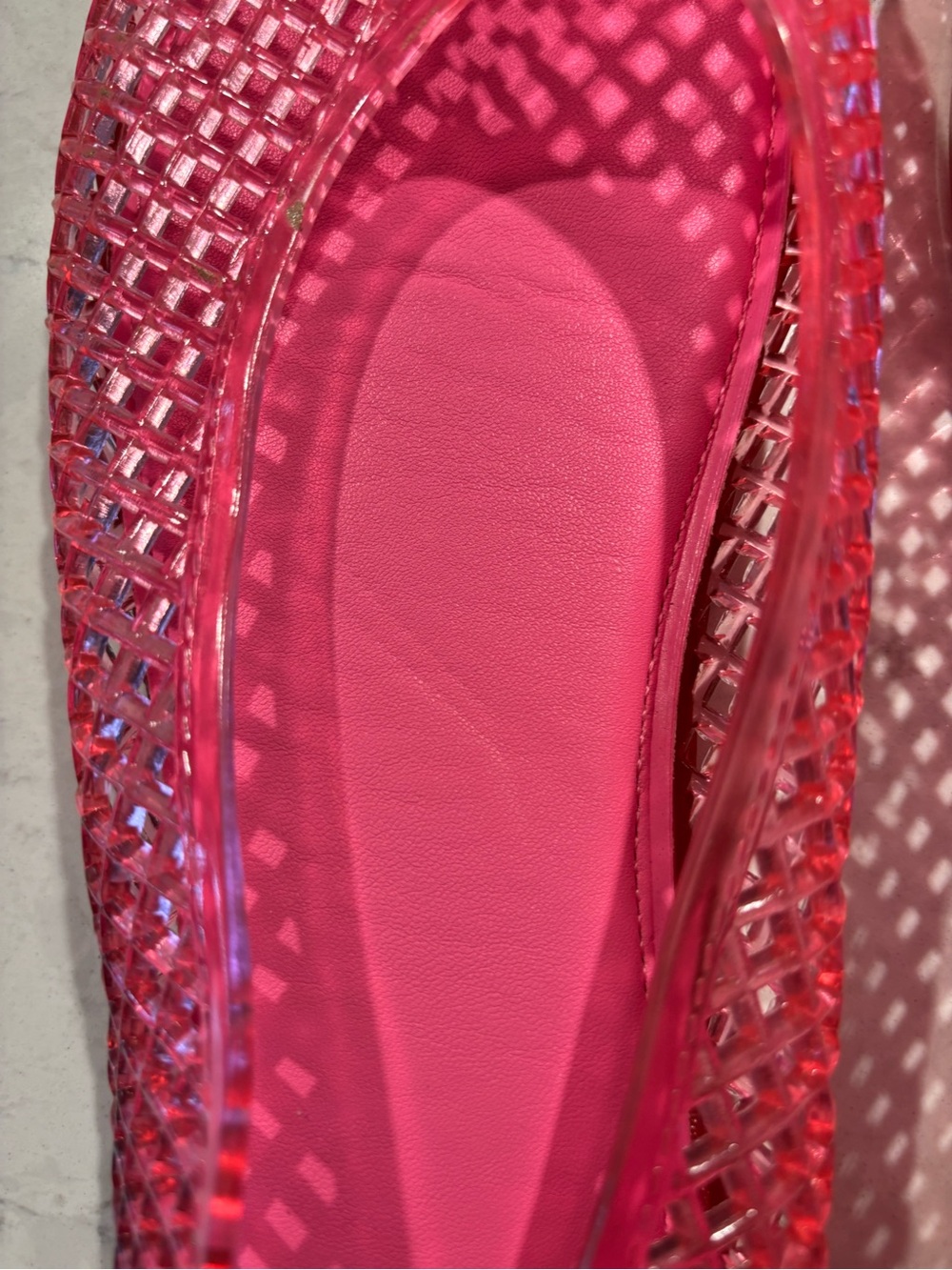 Wild Fable Hot Pink Jelly Woven Ballet Flats - Picture 4 of 9